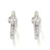 Pendientes criollas oro blanco diamantes