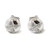 Pendientes oro blanco redondos estrella diamantes
