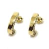 Pendientes oro amarillo diseño liso recto curvado