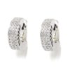 Pendientes criollas calados oro blanco diamantes