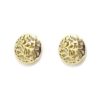Pendientes oro amarillo boton calado vida