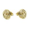 Pendientes oro amarillo boton calado vida
