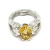 Anillo Citrino oval plata