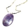 Collar plata con amatista oval