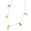 Collar fino 5 colgantes combi oro