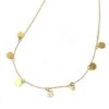 Collar fino 7 colgantes circulos oro