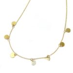 Collar fino 7 colgantes circulos oro