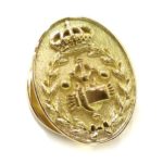 Insignia profesion ingeniero oval oro