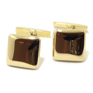 Gemelos oro amarillo cuadrados