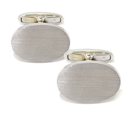 Gemelos oro blanco ovalados