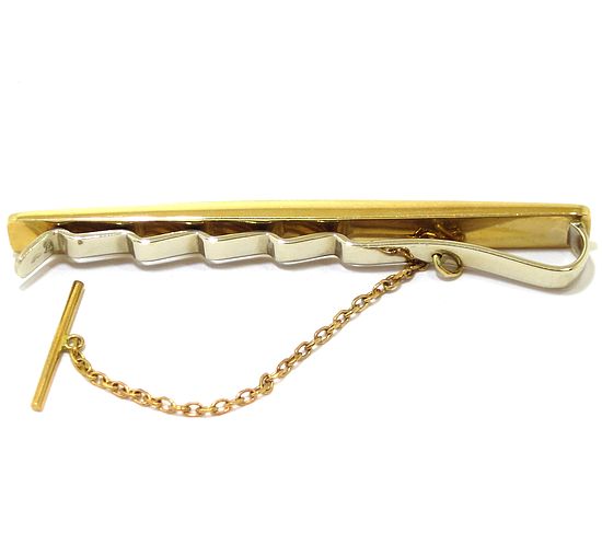 Sujetacorbatas recto curvado oro amarillo