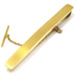 Sujetacorbatas recto curvado oro amarillo