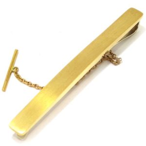 Sujetacorbatas recto curvado oro amarillo