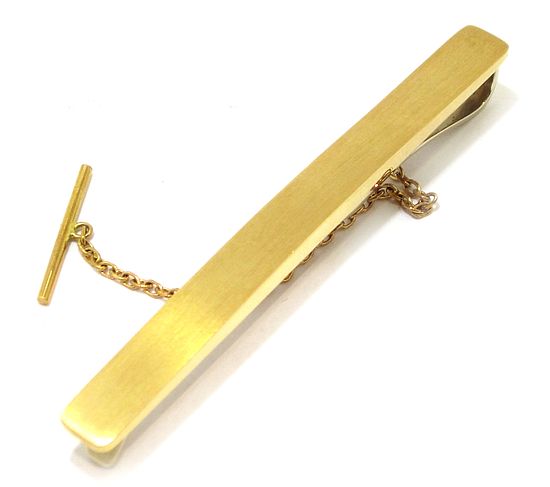 Sujetacorbatas recto curvado oro amarillo