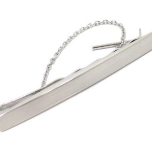 Sujetacorbatas recto curvado oro blanco