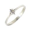 Anillo Solitario diamante brillante 0.20ct garras oro