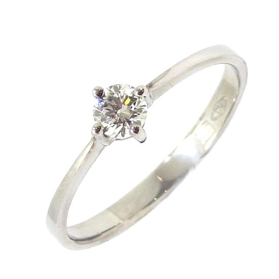 Anillo Solitario diamante brillante 0.20ct garras oro
