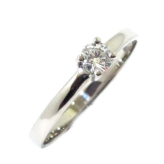 Anillo Solitario diamante brillante 0.20ct garras oro