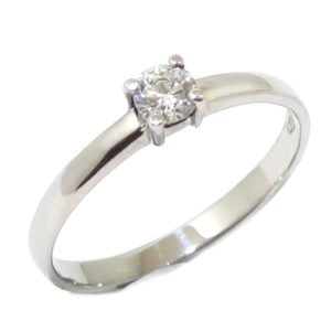 Anillo Solitario diamante brillante 0.20ct garras oro