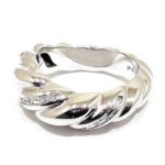 Anillo diamantes gallones oro blanco
