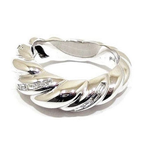 Anillo diamantes gallones oro blanco
