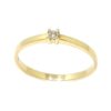 Anillo solitario diamante brillante 0.02ct garras oro