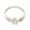 Anillo Solitario diamante brillante 0.41ct 6 garras oro