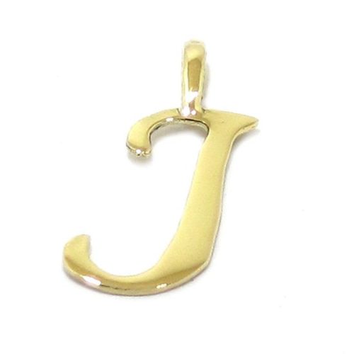 Colgante inicial letra J oro amarillo