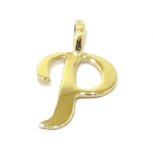 Colgante inicial letra P oro amarillo