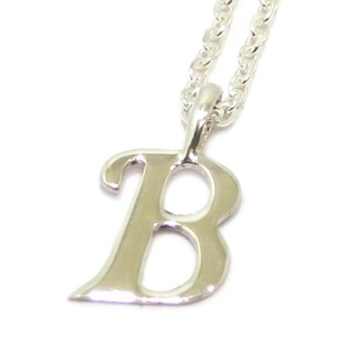 Colgante inicial B cadena plata