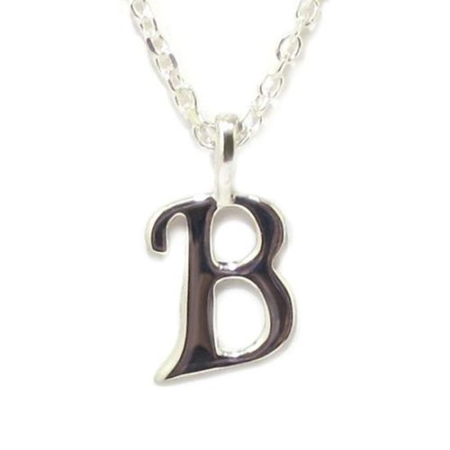 Colgante inicial B cadena plata