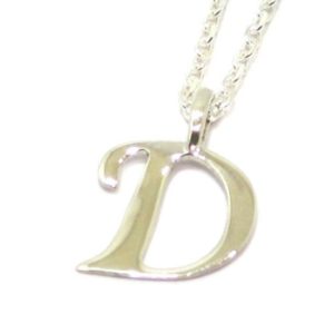Colgante inicial D cadena plata