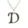 Colgante inicial D cadena plata
