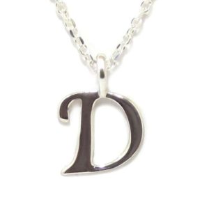Colgante inicial D cadena plata