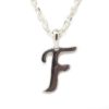 Colgante inicial F cadena plata