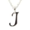 Colgante inicial J cadena plata