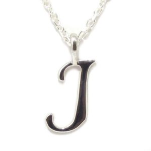 Colgante inicial J cadena plata