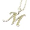 Colgante inicial M cadena plata
