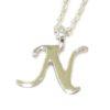 Colgante inicial N cadena plata