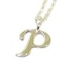 Colgante inicial P cadena plata