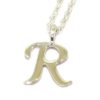 Colgante inicial R cadena plata