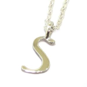 Colgante inicial S cadena plata