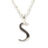 Colgante inicial S cadena plata