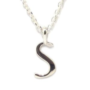 Colgante inicial S cadena plata