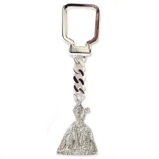 Llavero San Fermin plata silueta
