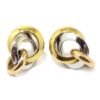 Pendientes 2 aros anilla oro tricolor