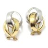 Pendientes aretes entrelazados oro bicolor
