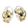 Pendientes aretes entrelazados oro bicolor