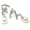 Pendientes espiral perla 7.1mm brillantes oro