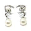 Pendientes espiral perla 7.1mm brillantes oro